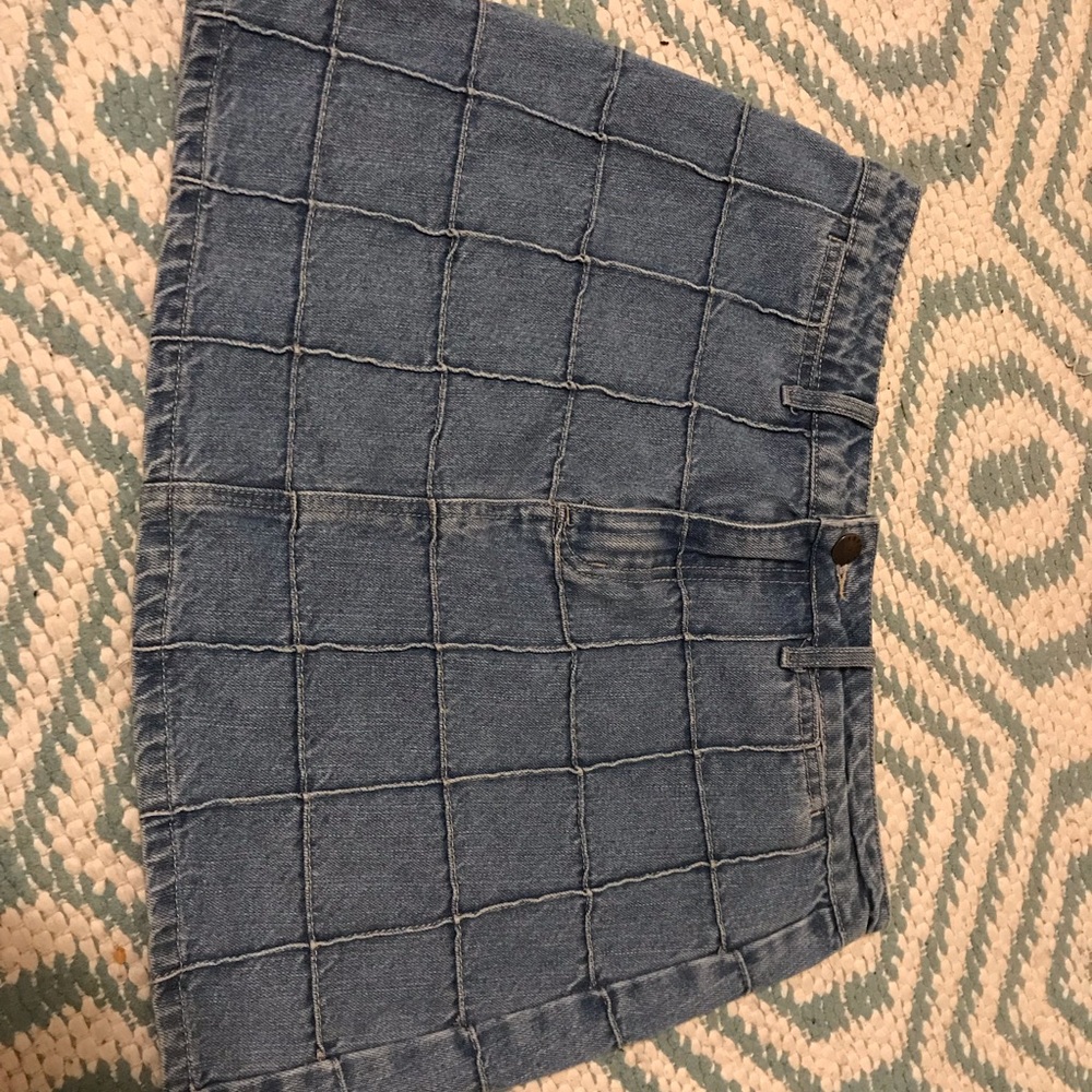 Denim mini skirt